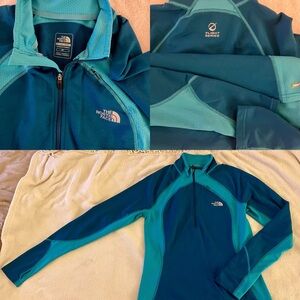 The North Face Teal and Aqua Flight Series Performance Half-Zip